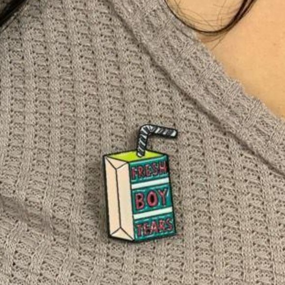 Fresh Boy Tears Enamel Pin - Picture 2 of 5